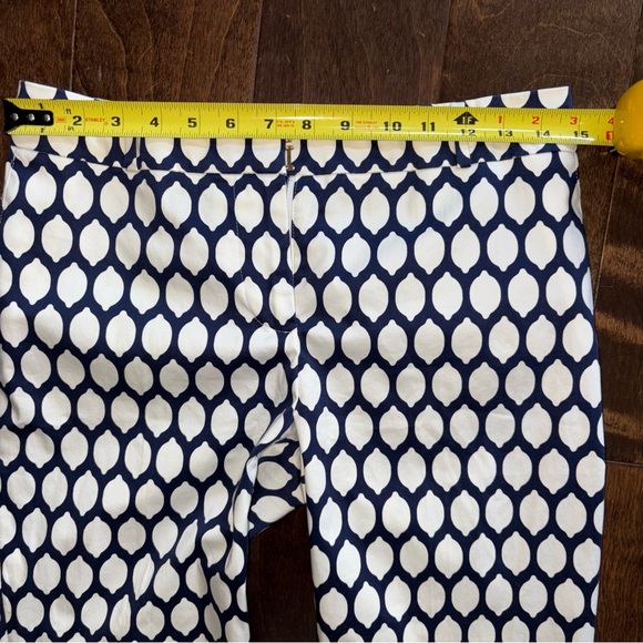 Printed Navy & White Slim Crop Pants - Picture 11 of 12